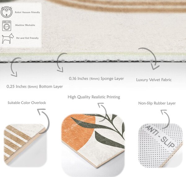 Passatoia color crema lavabile 80x200 cm Dot Arch – Mila Home