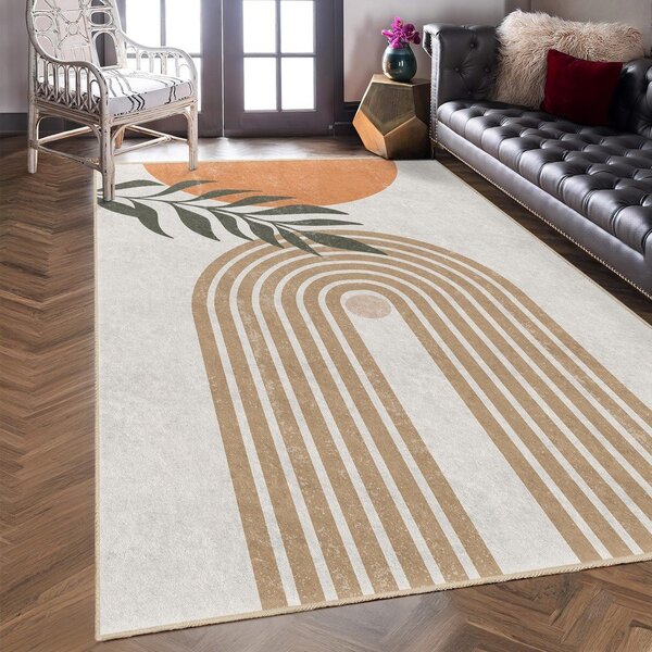 Passatoia color crema lavabile 80x200 cm Dot Arch – Mila Home