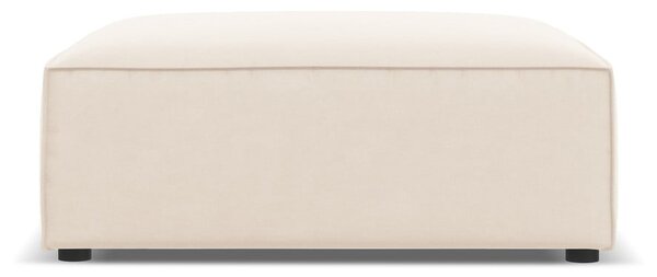 Poggiapiedi beige con rivestimento in velluto Jodie – Micadoni Home