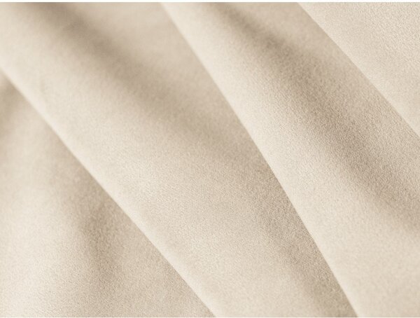 Poggiapiedi beige con rivestimento in velluto Jodie – Micadoni Home
