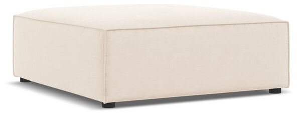 Poggiapiedi beige con rivestimento in velluto Jodie – Micadoni Home