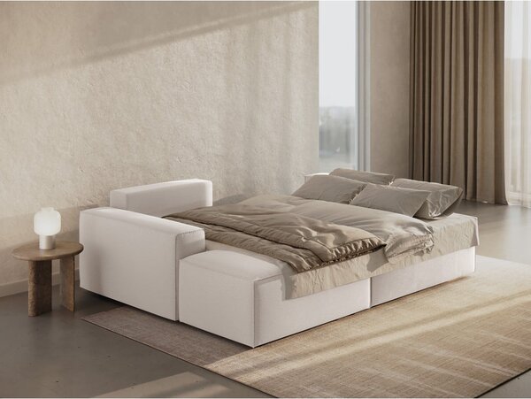 Divano letto angolare beige (angolo sinistro) Jodie - Micadoni Home