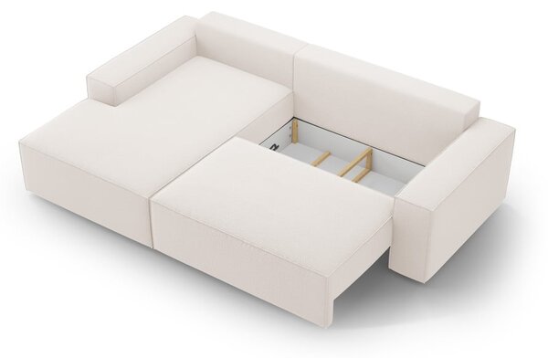 Divano letto angolare beige (angolo sinistro) Jodie - Micadoni Home