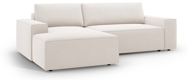 Divano letto angolare beige (angolo sinistro) Jodie - Micadoni Home