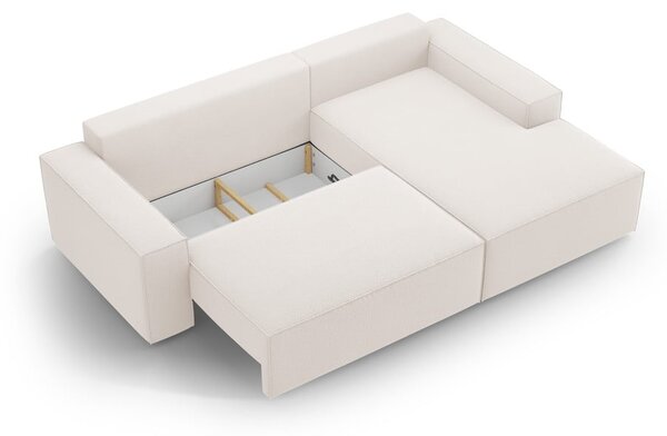 Divano letto angolare beige (angolo destro) Jodie - Micadoni Home