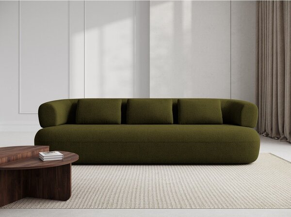 Divano verde bouclé 226 cm Jenny - Micadoni Home