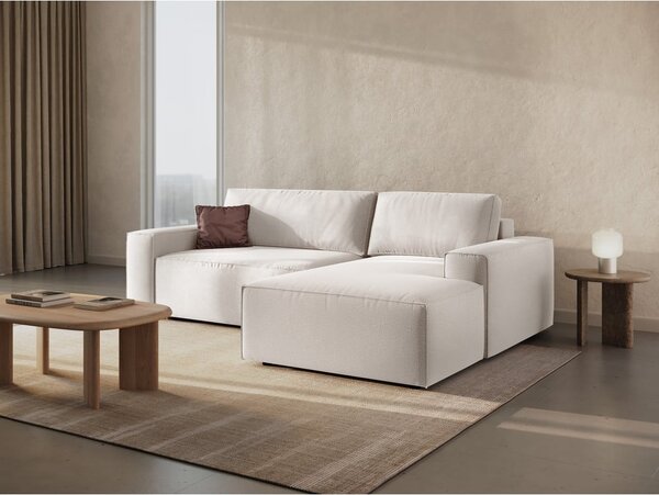 Divano letto angolare beige (angolo destro) Jodie - Micadoni Home