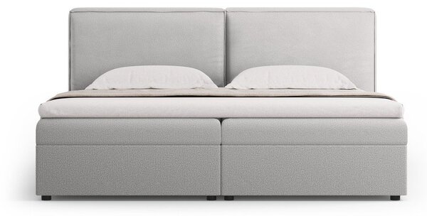 Letto boxspring in grigio chiaro con contenitore 180x200 cm Arendal – Cosmopolitan Design