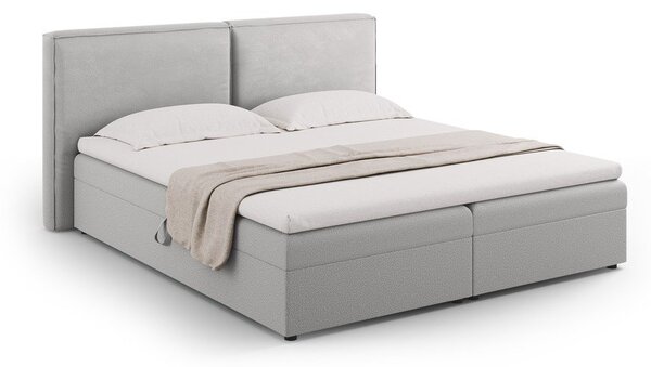 Letto boxspring in grigio chiaro con contenitore 180x200 cm Arendal – Cosmopolitan Design
