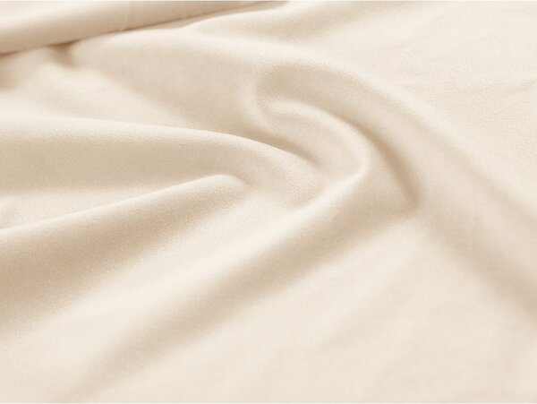 Letto matrimoniale imbottito color crema in velluto con contenitore con rete inclusa 180x200 cm Bellis – Micadoni