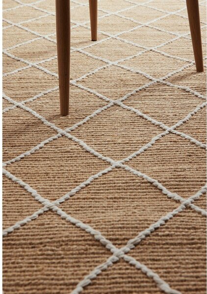 Tappeto di colore naturale in iuta tessuto a mano 160x230 cm Kunu – Hanse Home