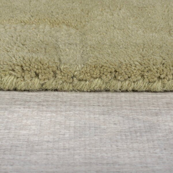 Tappeto rotondo in lana color kaki tessuto a mano ø 160 cm Mesmerise Sage - Flair Rugs