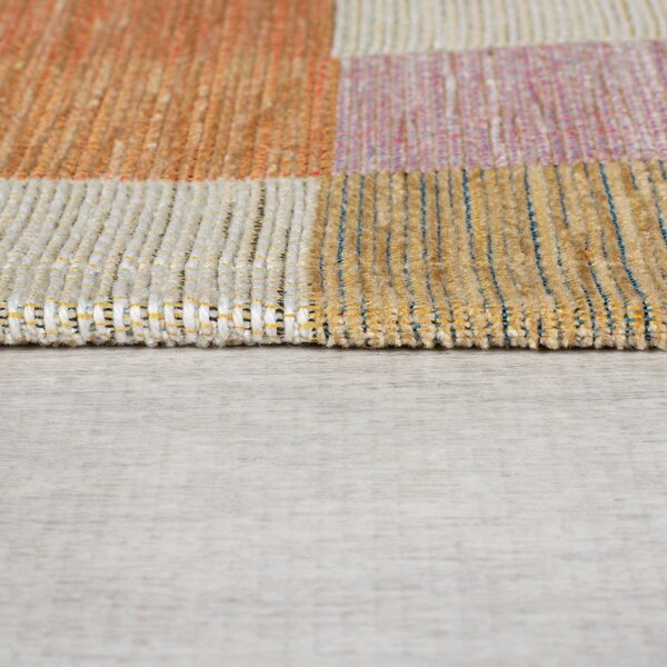 Tappeto in colore arancio-naturale 155x230 cm Riley Block Geo - Flair Rugs