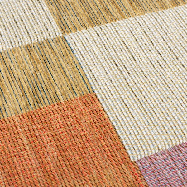 Tappeto in colore arancio-naturale 155x230 cm Riley Block Geo - Flair Rugs