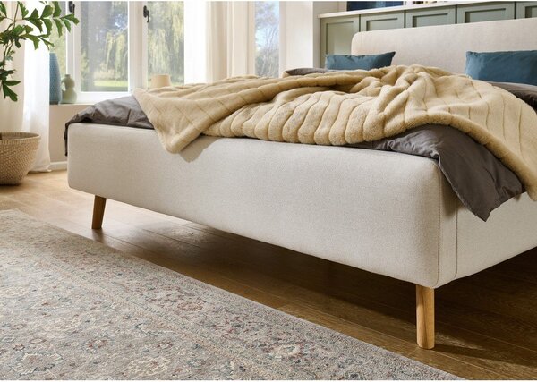 Letto matrimoniale imbottito color crema rete non inclusa 160x200 cm Mattis – Meise Möbel