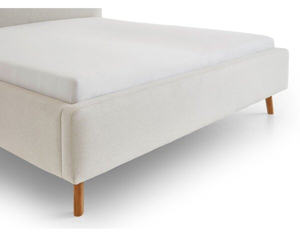 Letto matrimoniale imbottito color crema rete non inclusa 160x200 cm Mattis – Meise Möbel
