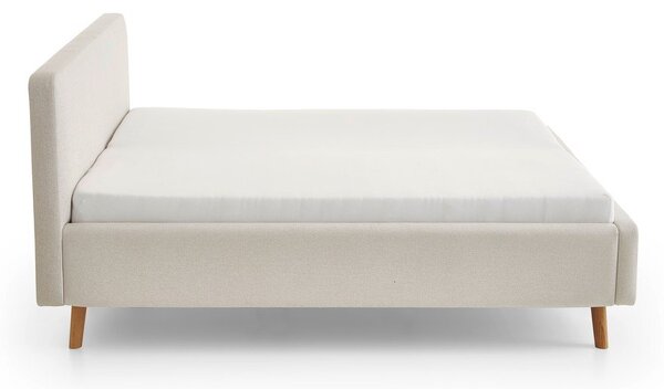 Letto matrimoniale imbottito color crema rete non inclusa 160x200 cm Mattis – Meise Möbel