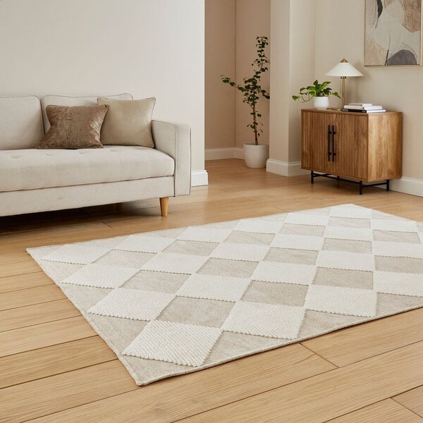 Tappeto bianco e beige lavabile 160x230 cm Lyna Beige&White – Think Rugs