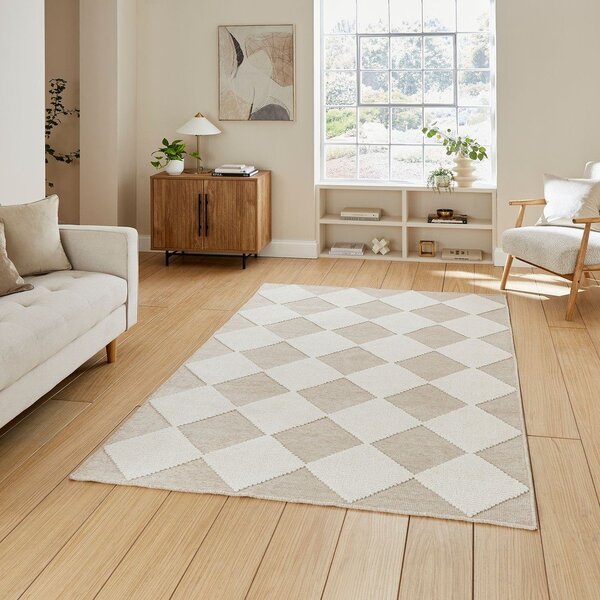 Tappeto bianco e beige lavabile 160x230 cm Lyna Beige&White – Think Rugs
