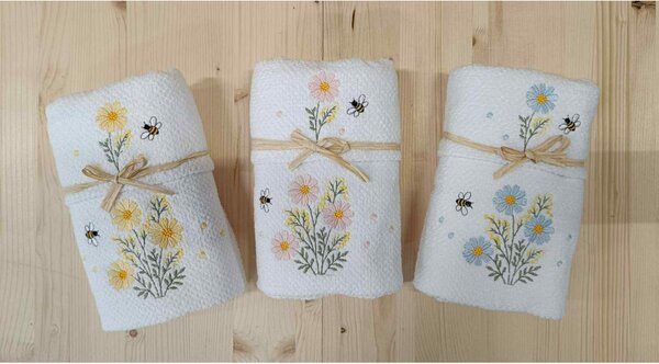Set regalo di asciugamani Prato primaverile 40x60 cm + 50x100 cm