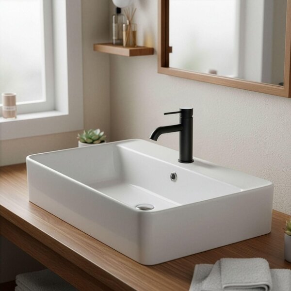 Miscelatore per lavabo Stilform Modern della serie Park in nero opaco