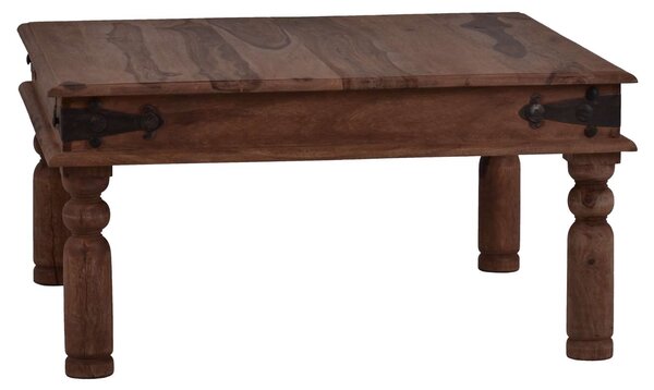 MiaMöbel Tavolino Colombo 80x80 cm Stile rustico Legno massello Teak naturale