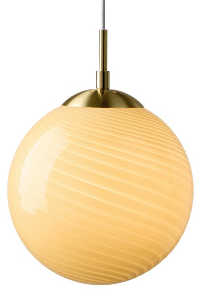 Lampada a sospensione Halo Design, CANDY BALL, dimmerabile, Beige, Soggiorno, Vetro, Design