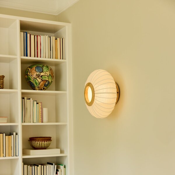 Plafoniera Halo Design, BALLON, dimmerabile, Beige, Soggiorno, Tessuto / Tessile, Design
