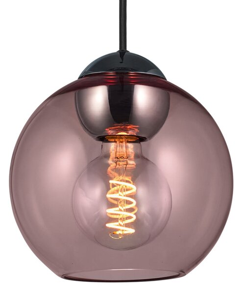 Lampada a sospensione Halo Design, BUBBLES, dimmerabile, Rosa / Rosé, Soggiorno, Vetro, Design
