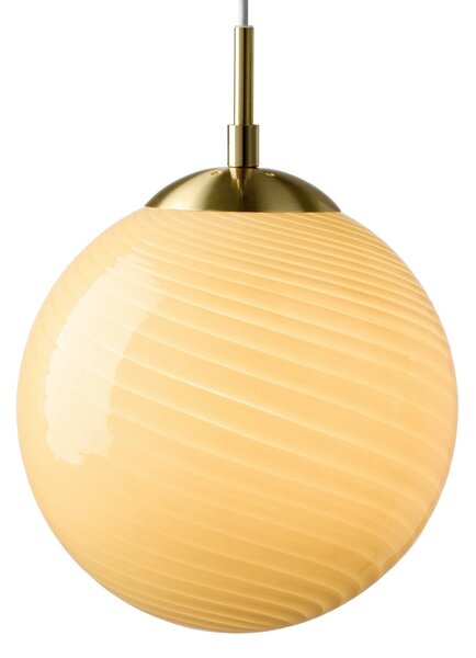 Lampada a sospensione Halo Design, CANDY BALL, dimmerabile, Beige, Soggiorno, Vetro, Design