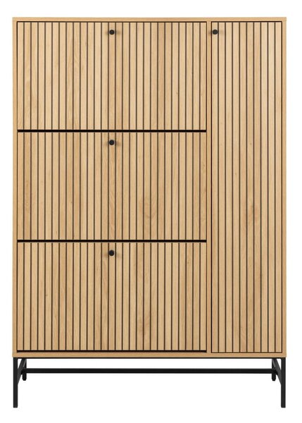 Scarpiera con ante in rovere colore naturale 99x140x35 cm Albany - Actona