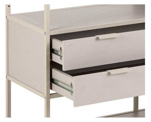 Libreria grigia 114x78x35 cm Seaford - Actona