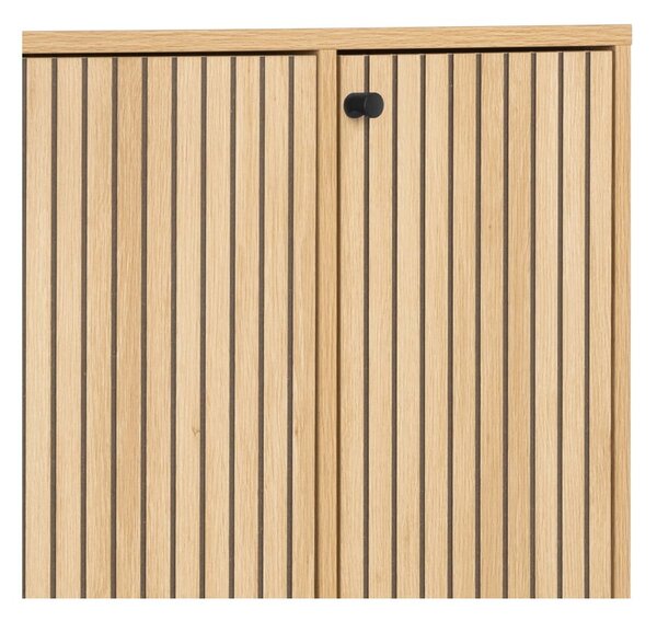Scarpiera con ante in rovere colore naturale 99x140x35 cm Albany - Actona