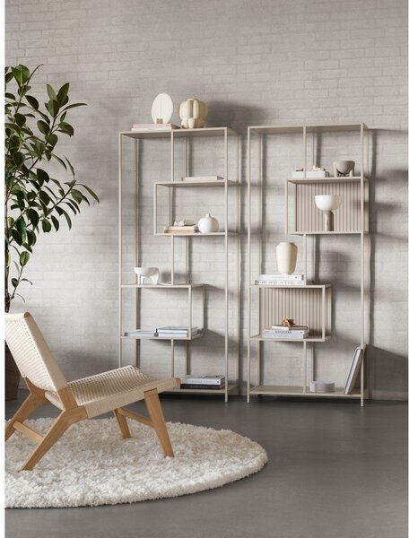 Libreria grigia 77x185x35 cm Seaford – Actona