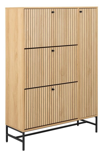 Scarpiera con ante in rovere colore naturale 99x140x35 cm Albany - Actona