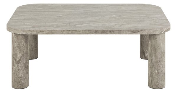 Tavolino grigio chiaro effetto marmo 75x100 cm Solano - Actona