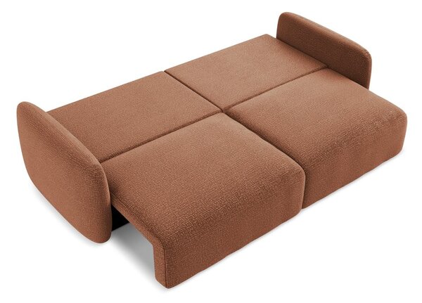 Divano color mattone allungabile/con contenitore 238 cm Kalena – Makamii
