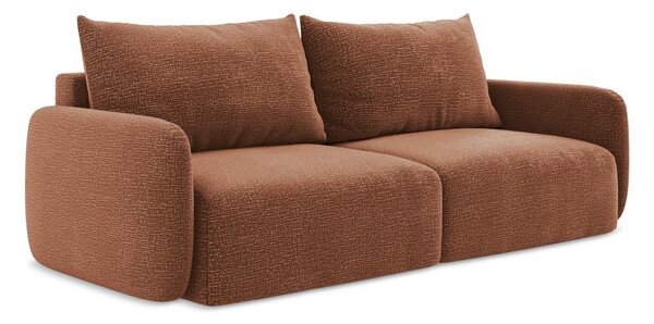 Divano color mattone allungabile/con contenitore 238 cm Kalena – Makamii