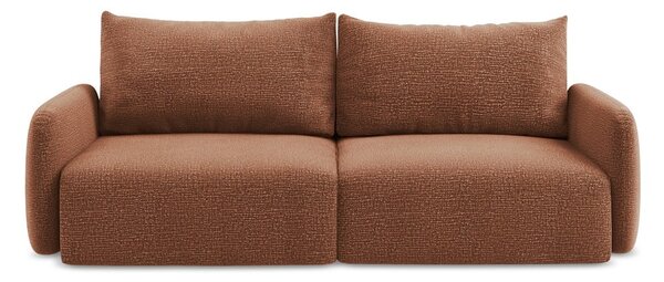 Divano color mattone allungabile/con contenitore 238 cm Kalena – Makamii