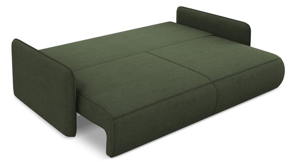 Divano verde allungabile/con contenitore 216 cm Nanea – Makamii
