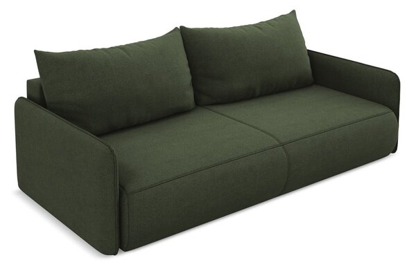 Divano verde allungabile/con contenitore 216 cm Nanea – Makamii