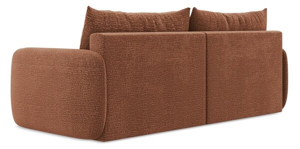 Divano color mattone allungabile/con contenitore 238 cm Kalena – Makamii