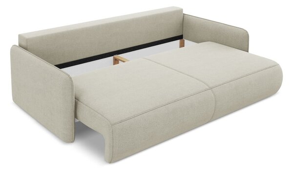 Divano color crema allungabile/con contenitore 216 cm Nanea – Makamii