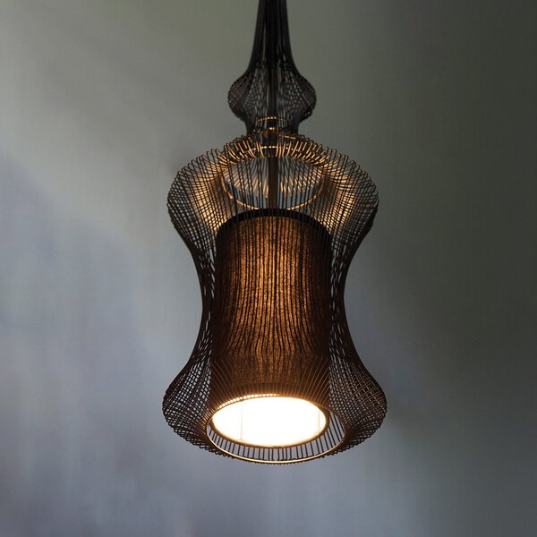 Lampada a sospensione Forestier, Tibet, dimmerabile, Nero, Soggiorno, Metallo, Design