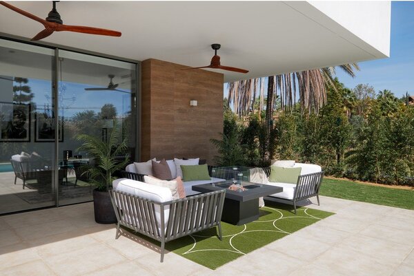 Passatoia da interno/esterno verde scuro 70x200 cm Boo Dark Olive – Pappelina
