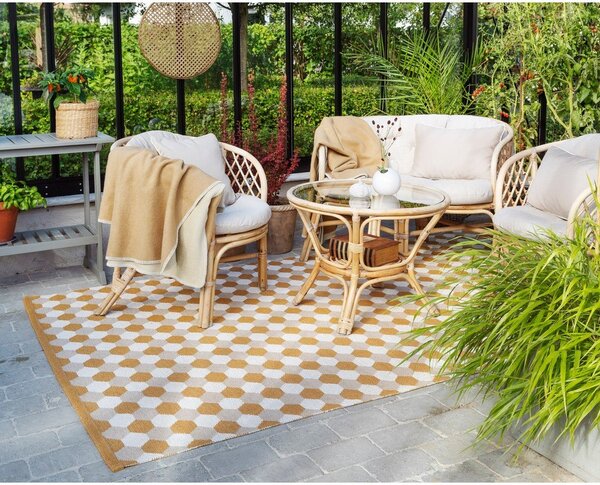 Passatoia da interno/esterno giallo ocra 70x160 cm Dana Ochre – Pappelina