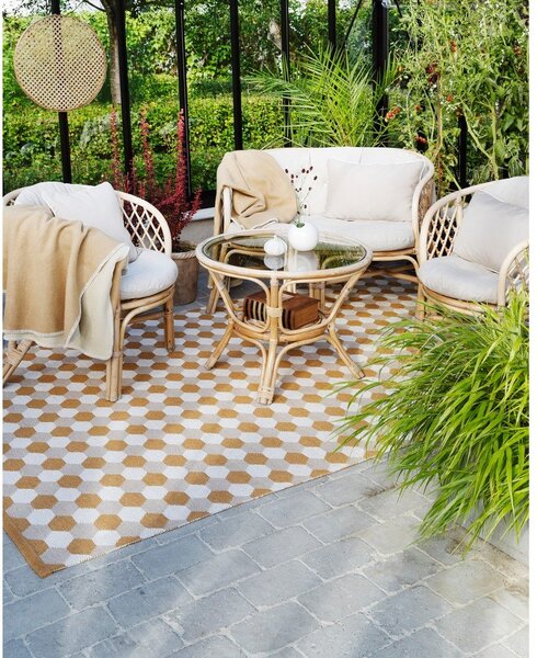 Passatoia da interno/esterno giallo ocra 70x160 cm Dana Ochre – Pappelina