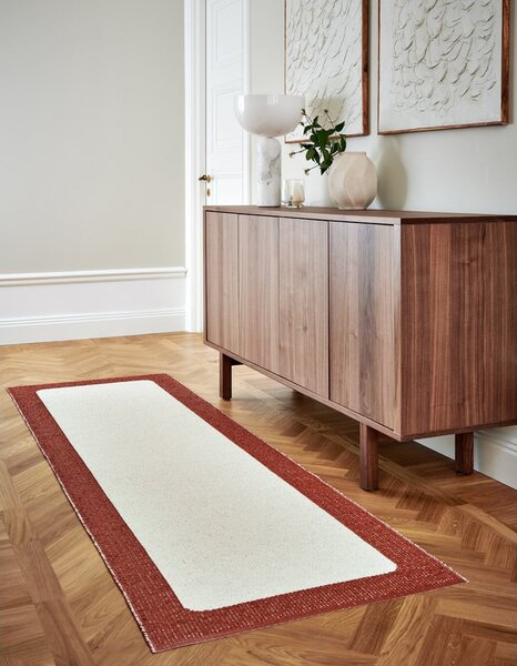 Passatoia da interno/esterno color mattone/color crema 70x240 cm Ilda Brick – Pappelina