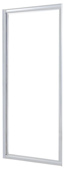 Box doccia con ingresso frontale porta battente battente Essential 90 cm, H 185 cm in vetro, spessore 4 mm trasparente cromato