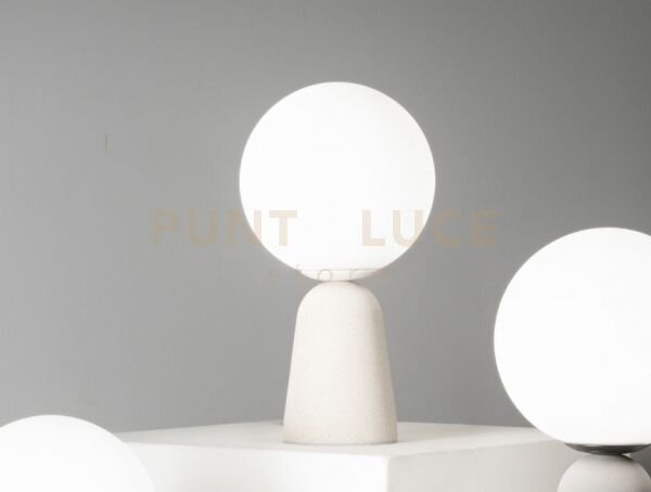 Lumetto rock bianco 1 luce attacco e14 d.15cm